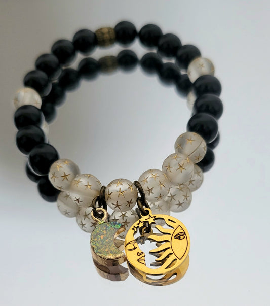 PAULA BRACELET MOON & SUN GEMSTONE BRACELET