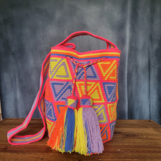 ANDREA WAYUU BAG, Wayuu bags, Mochila wayuu, Crochet bag, Handmade bag, wayuu crossbody bag, hippie style, ethnic bag, Colombia bags