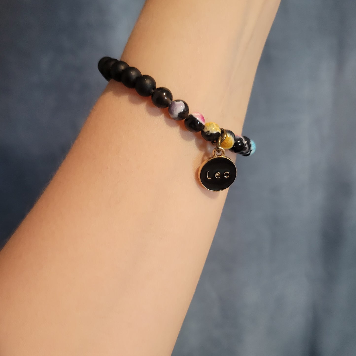 AMAYA BRACELET, LEO BRACELET, ZODIAC CHARM BRACELET,  GEMSTONE BRACELET