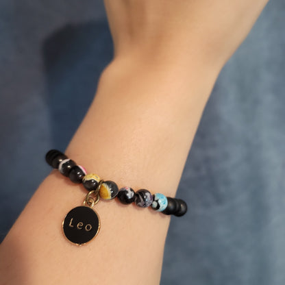 AMAYA BRACELET, LEO BRACELET, ZODIAC CHARM BRACELET,  GEMSTONE BRACELET