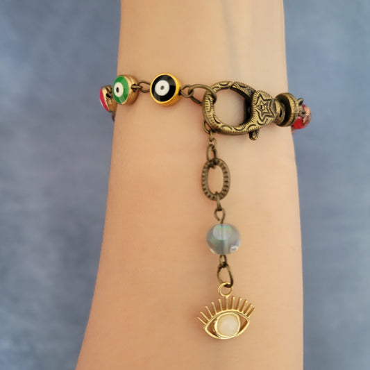 IRIS BRACELET, protection bracelet, energy bracelet, turkish eye bracelet, Evil eye bracelet, gemstone bracelet