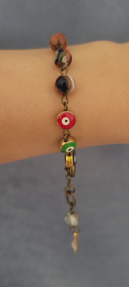 IRIS BRACELET, protection bracelet, energy bracelet, turkish eye bracelet, Evil eye bracelet, gemstone bracelet